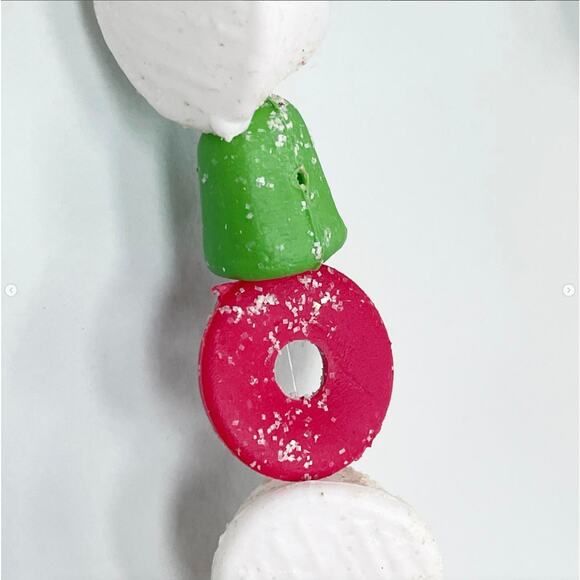 Vintage Christmas Plastic Blow Mold Sugar Candy Bead Garland Gumdrop Marshmallow - Picture 4 of 5